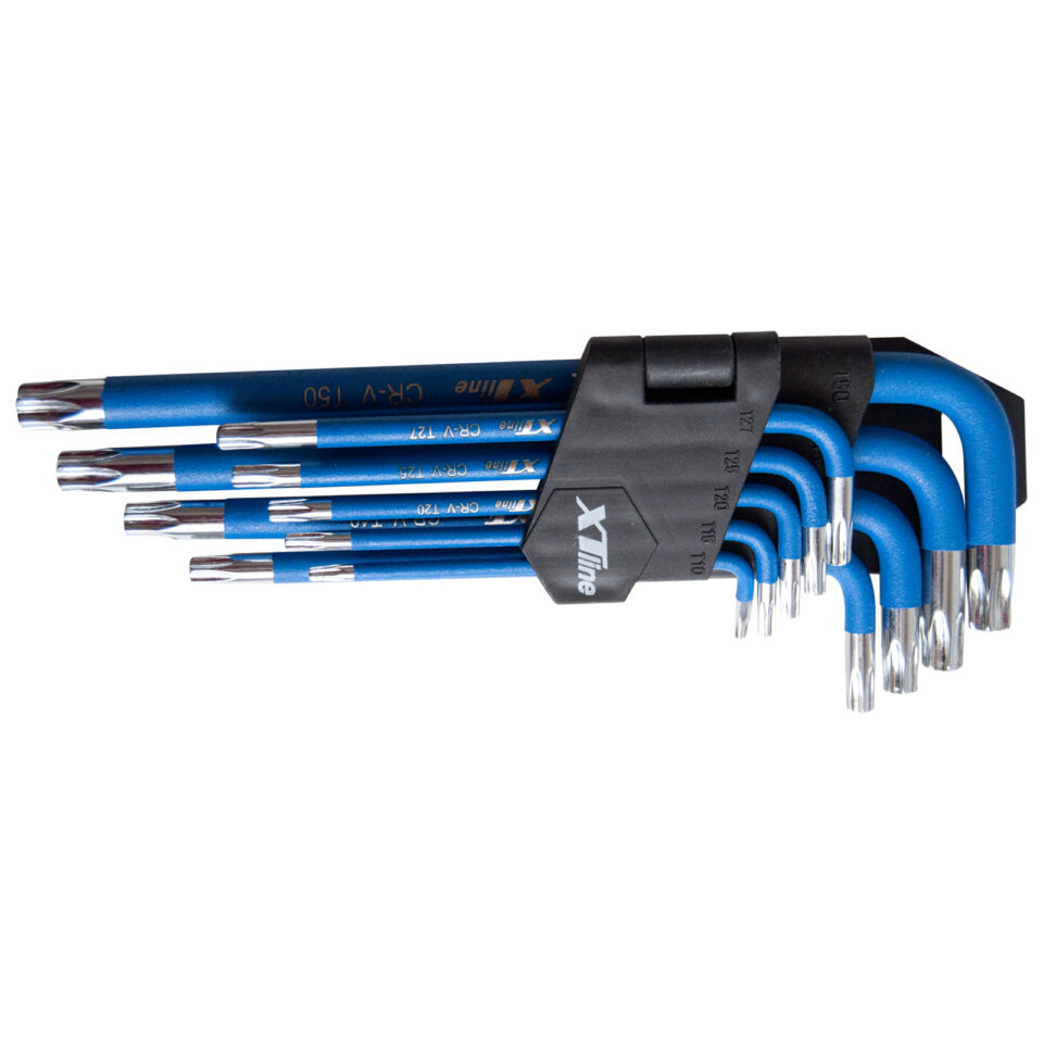 XTLINE Torx-Winkelschlüsselsatz T10-T50, 9-teilig, 60CrV